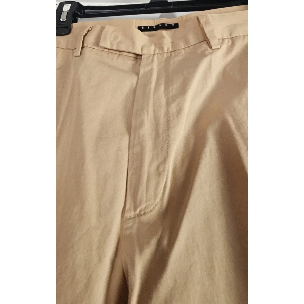 Vtg Sisley 3 Buttoned‎ blazer 48-L dress pants 46-L cotton khaki suit Italy made